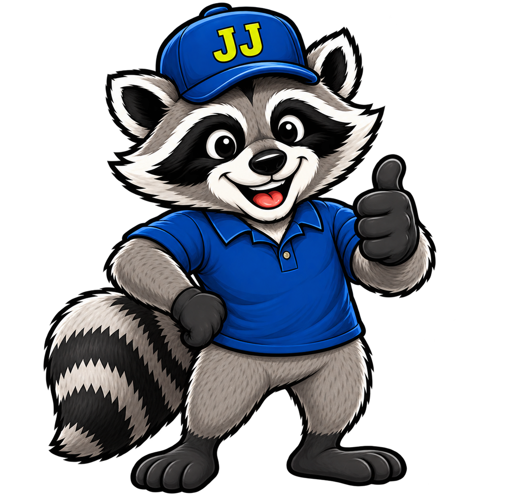 Junk Junkeez raccoon mascot
